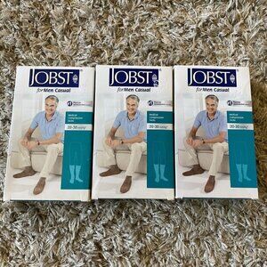 Lot Of 3 JOBST forMen Casual 20-30 mmHg Knee High Compression Socks Black Medium